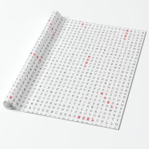 Papel De Regalo NOEL del rompecabezas de búsqueda de palabras