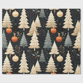 Papel De Regalo Noir Noël tree