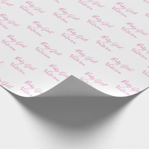 Papel De Regalo Nombramiento personalizado rosado de la escritura