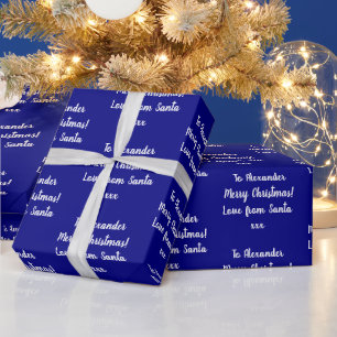Papel De Regalo Nombre Amor De Los Navidades De La Marina De Santa