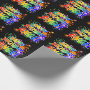 Papel De Regalo Nombre "ANGEL", Diversión "FELIZ CUMPLEAÑOS"