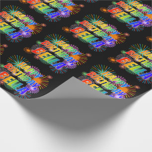 Papel De Regalo Nombre "BELLA", Divertido "FELIZ CUMPLEAÑOS"