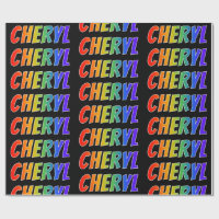 Nombre "CHERYL" Arcoíris; Divertido y Colorido