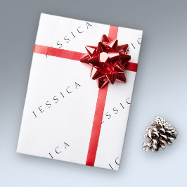 Papel De Regalo Nombre clásico (o palabra)