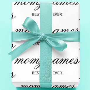 Papel De Regalo Nombre de Caligrafía Personalizado Mejor Mamá del