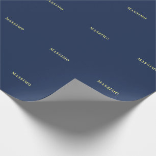 Papel De Regalo Nombre de Color Azul Profesional Clásico Minimalis