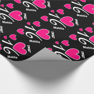 Papel De Regalo Nombre de encargo V3N1 de los CORAZONES del