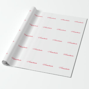 Papel De Regalo Nombre de escritura a mano clásica profesional per