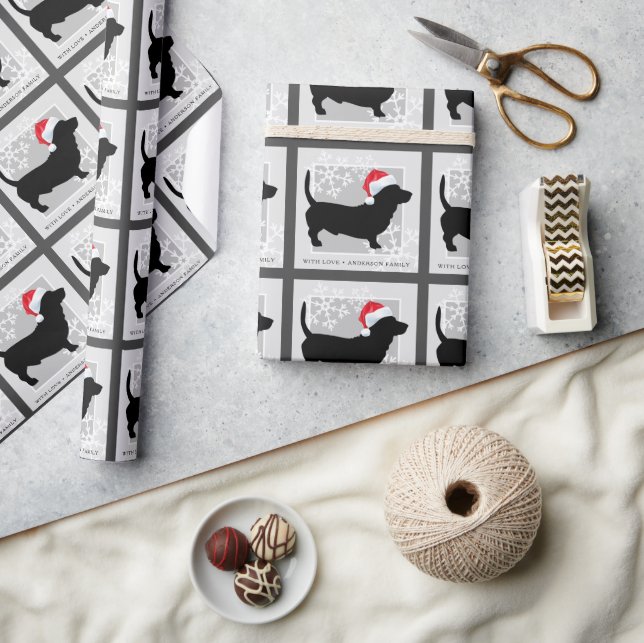 Papel De Regalo Nombre de la familia de perros Dachshund (Artesanía)