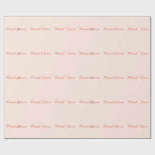 Papel De Regalo Nombre de letra manuscrita elegante sencillo