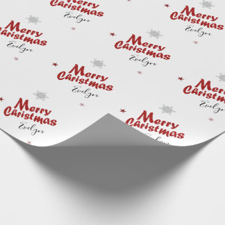 Papel De Regalo Nombre de Navidades elegantes personalizados