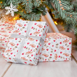 Papel De Regalo Nombre de patrón de color de agua de nieve de choc