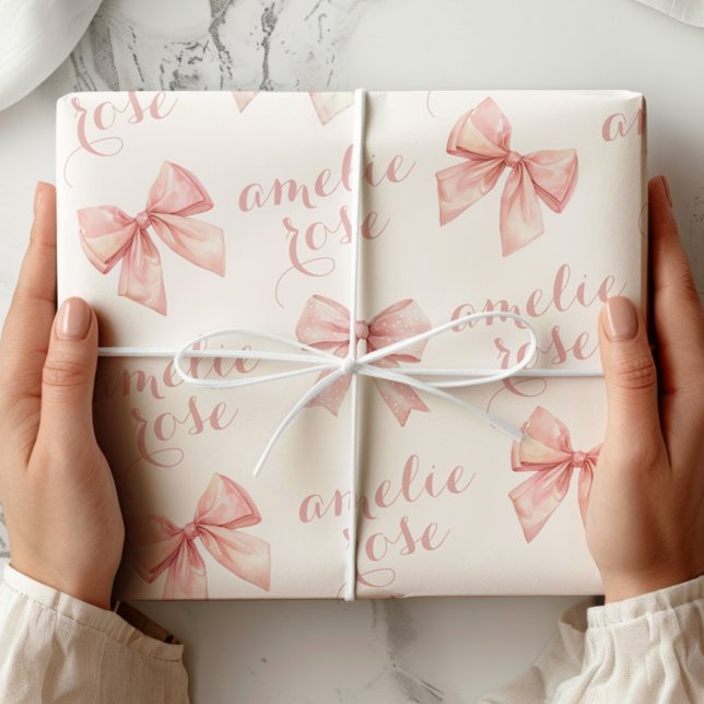 Papel De Regalo Nombre de plegado rosado (Subido por el creador)