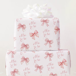 Papel De Regalo Nombre de plegado rosado
