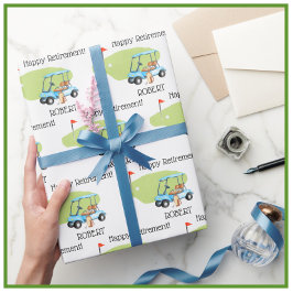 Papel De Regalo Nombre de retiro de golf personalizado