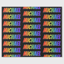 Nombre del arcoiris "MICHAEL"; Divertido y colorid