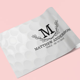 Papel De Regalo Nombre del patrón de bola de golf personalizado Mo