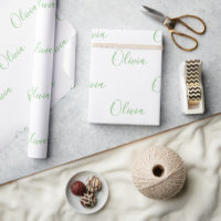Nombre elegante de color verde limón personalizado