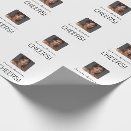 Papel De Regalo Nombre elegante del guión gráfico blanco