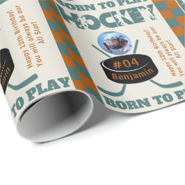 Papel De Regalo Nombre Foto Edad Jersey Número de Sentimiento Hock