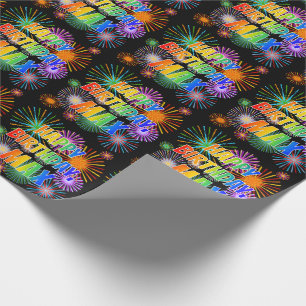 Papel De Regalo Nombre "MAX", diversión "FELIZ CUMPLEAÑOS"