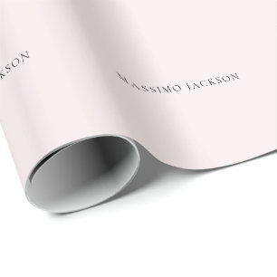 Papel De Regalo Nombre Minimalista Moderno Plano Simple Color Past