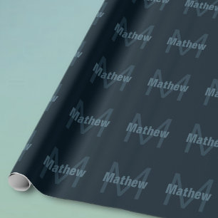 Papel De Regalo Nombre moderno editable