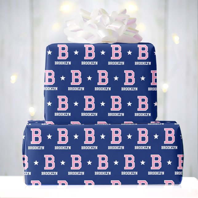 Papel De Regalo Nombre monogramado Estrella Personalizado de la Ma (Subido por el creador)