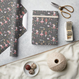 Papel De Regalo Nombre personalizado Ballet Nutcracker Ballet Ball