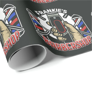 Papel De Regalo NOMBRE personalizado Barbería de retro de barbería