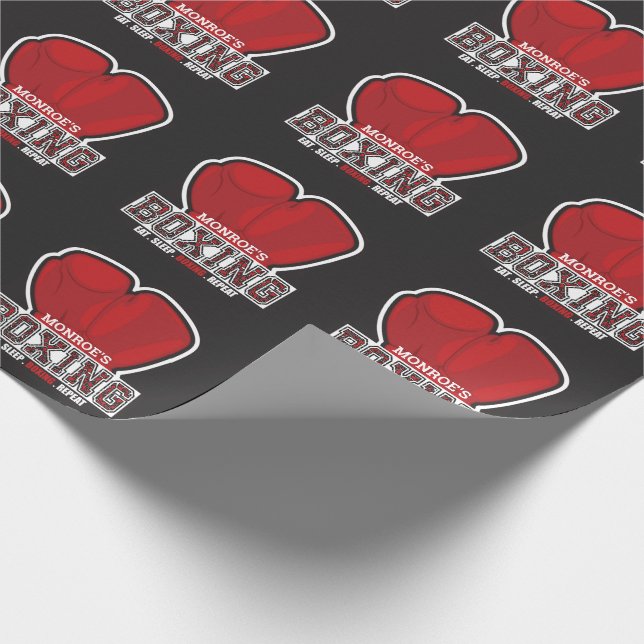 Papel De Regalo NOMBRE Personalizado Boxer Boxer Glove Prighter (Esquina)
