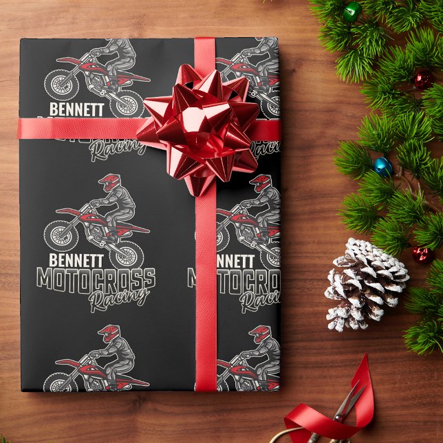 Papel De Regalo NOMBRE personalizado Carreras Motocross de ciclism (Subido por el creador)