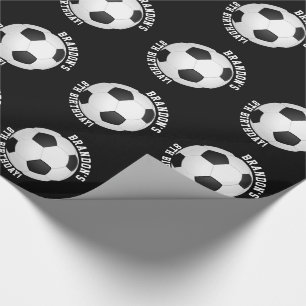 Papel De Regalo Nombre personalizado cumpleaños del fútbol del