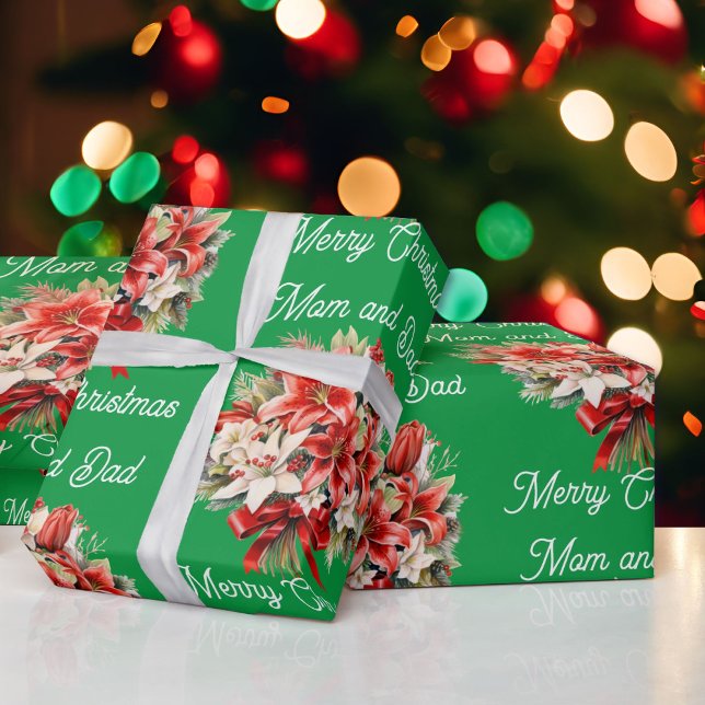Papel De Regalo Nombre personalizado de Bouquet de Navidades Lilie (Subido por el creador)
