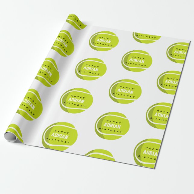 Papel De Regalo Nombre personalizado de la fiesta de cumpleaños de (Desenrollado)
