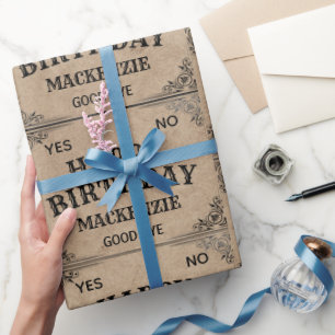 Papel De Regalo Nombre personalizado de la placa de espiritualidad