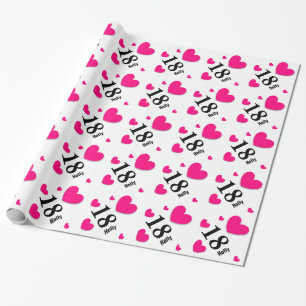 Papel De Regalo Nombre personalizado del 18 cumpleaños adolescent