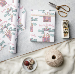 Papel De Regalo Nombre personalizado del castillo de princesas de