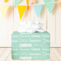 Nombre personalizado del cumpleaños verde de la Ca