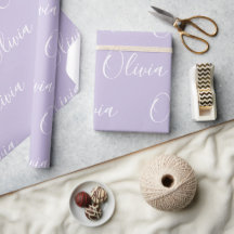 Nombre Personalizado Elegante Púrpura Moderno