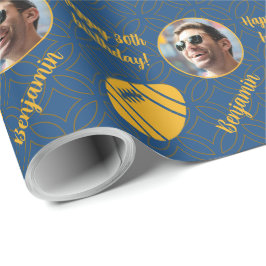 Papel De Regalo Nombre Personalizado Foto Edad Deporte Rugby Cumpl