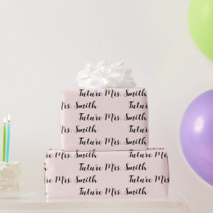 Papel De Regalo Nombre personalizado futuro Sra. desayuno de novia