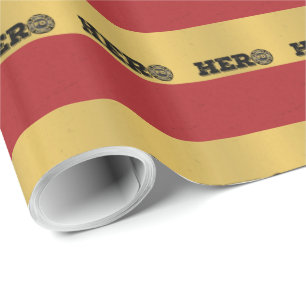 Papel De Regalo Nombre personalizado, héroe de bomberos