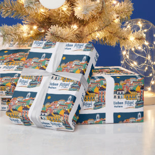 Papel De Regalo Nombre personalizado Lisboa Portugal