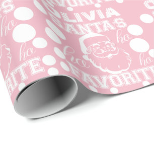 Papel De Regalo Nombre personalizado Olivia Lindo Divertido Santa
