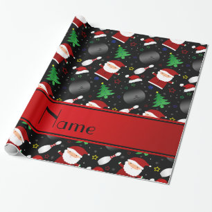 Papel De Regalo Nombre personalizado patrón de navidades de bolos