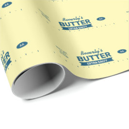 Papel De Regalo Nombre personalizado Retro Barra de Mantequilla Co