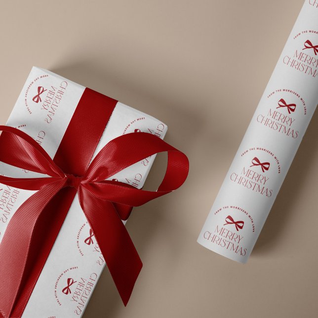 Papel De Regalo Nombre personalizado rojo blanco Feliz Navidad  (Subido por el creador)