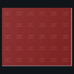 Papel De Regalo Nombre propio Minimalista profundo rojo y melocotó<br><div class="desc">Puede Cambiar fácilmente las fuentes,  la imagen de fondo y el color,  los caracteres de letra.</div>