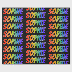 Papel De Regalo Nombre "SOPHIE" del arco iris; Diversión y